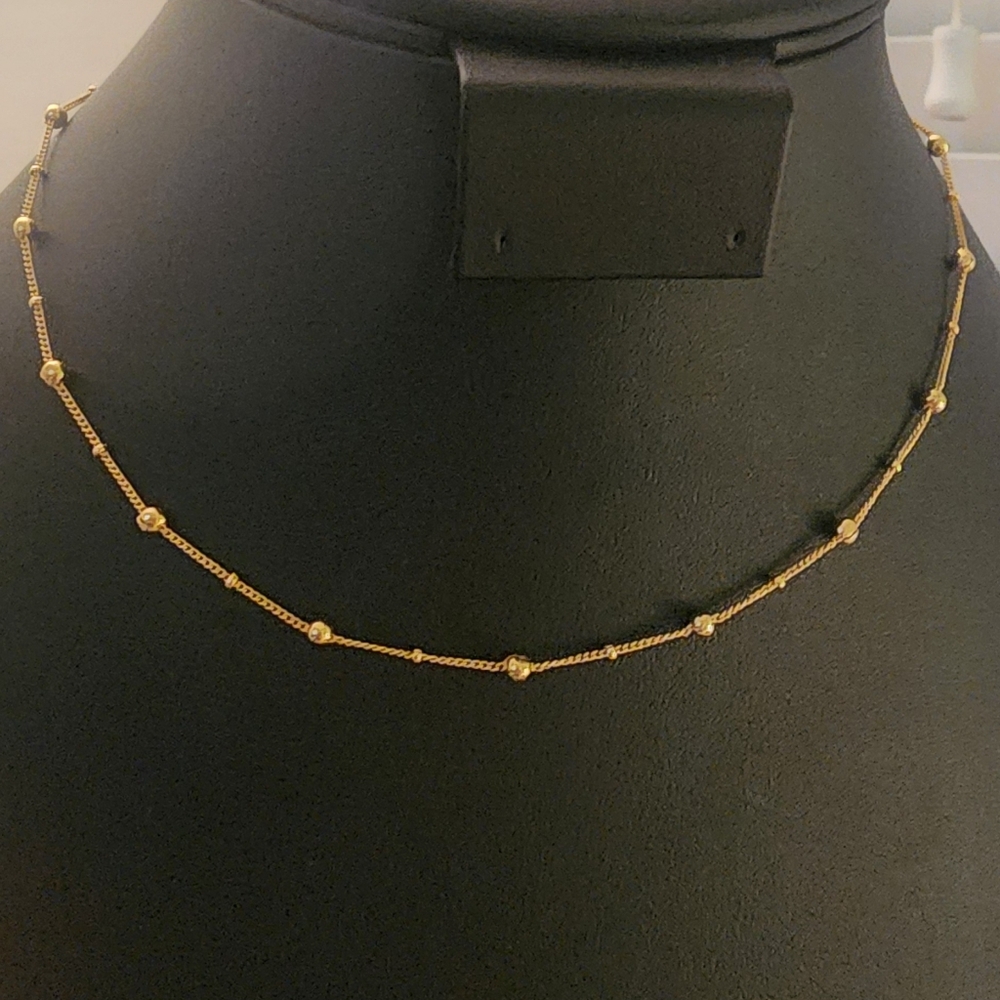 After Thoughts Elegant Gold Tone Necklace‎